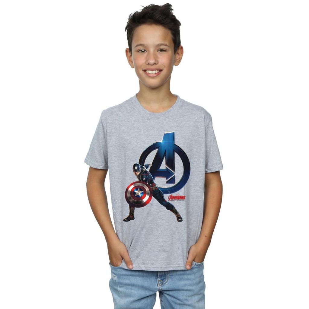 Marvel Boys Captain America Pose T-Shirt
