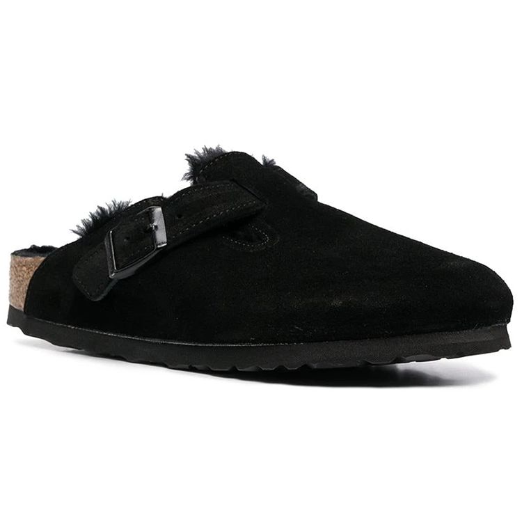 Birkenstock Бостонские удобные полутапочки Мужские тапочки Черные 259883BOSTONBLK