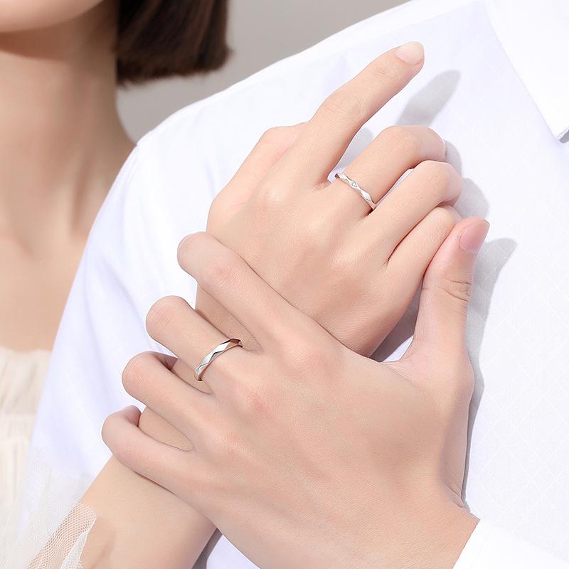 Кольцо для пары в форме ромба Пара мужских и женских колец в корейском стиле, роскошный нишевый дизайн с индивидуальностью, парные кольца