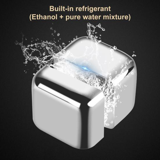 Кубики льда для виски Отличные многоцелевые практичные кубики льда для виски Металлические кубики льда Напиток Пиво Виски-скалы Кубики льда для виски