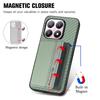 For Xiaomi 15T Case RFID Blocking Carbon Fiber Leather Phone Back Cover with Card Holder