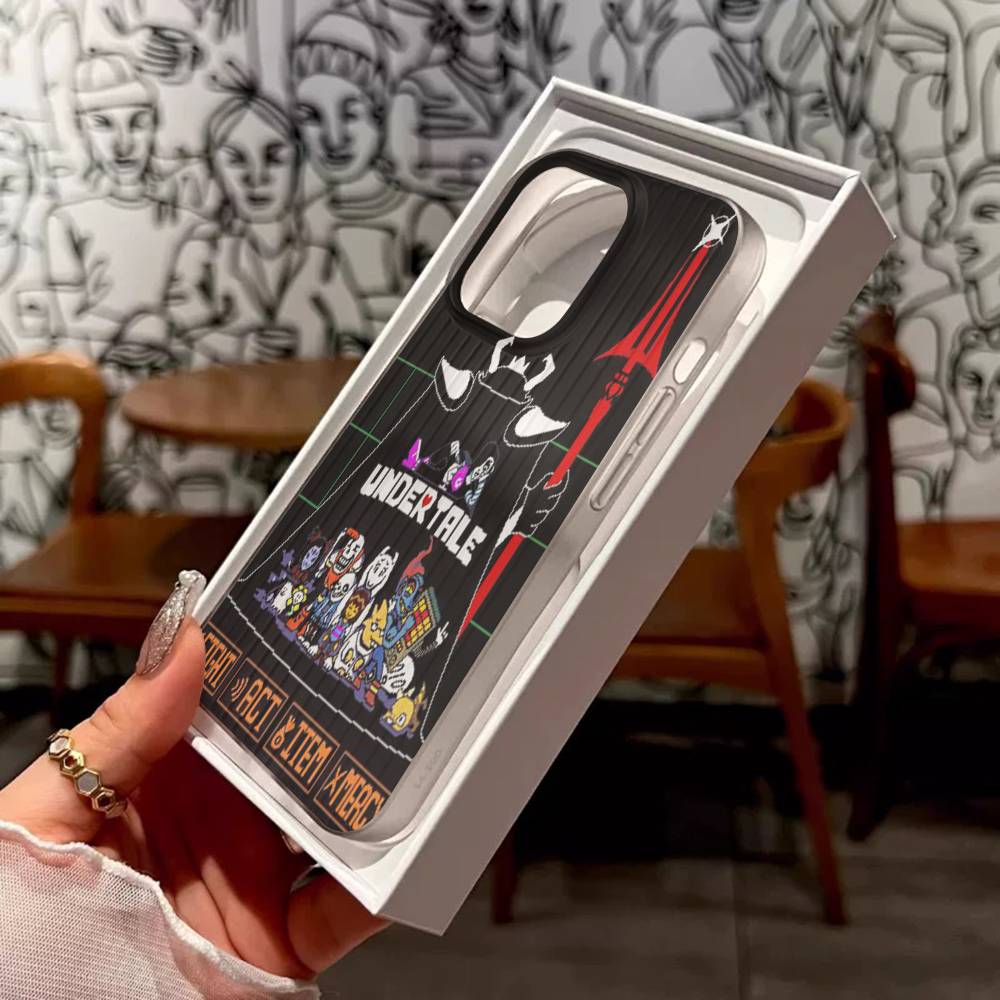 Чехол для телефона U-Undertale для IPhone 17 16 15 14 Plus 13 12 11 Pro Max Pro Волнообразный гофрированный чехол