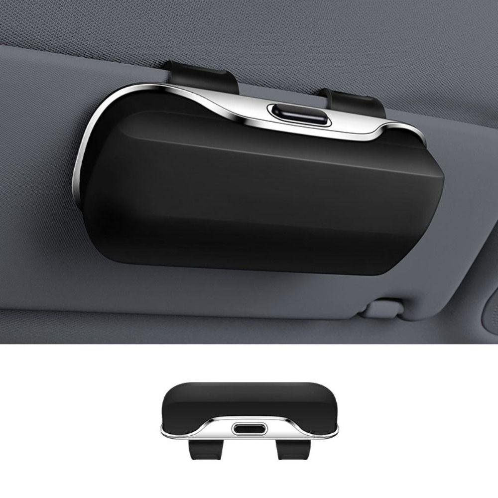 Shock-proof Car Glasses Box Press Switch Eyeglass Case Multifunction Car Sunglasses Holder  Handle