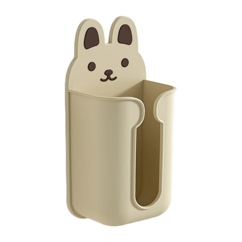 Cartoon Tissue Box Wall Mounted Napkin Paper Rack Towel Napkin Container Bathroom Adhesive Paper Dispenser Organizer