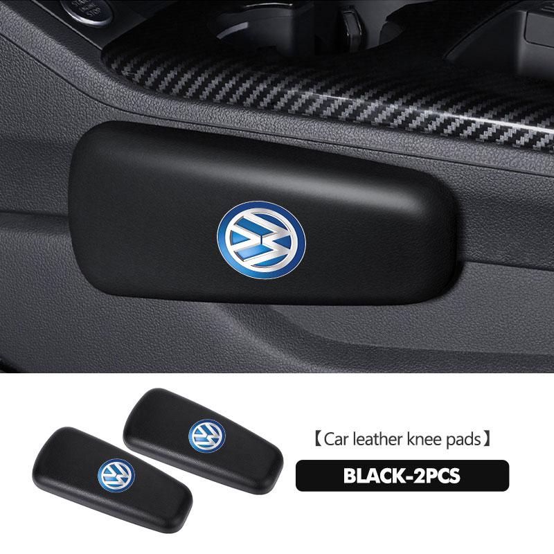 BIG1 For Volkswagen VW Car Knee Pad Leather Elbow Rest Pad Headrest Car Accessories Golf 4 5 6 7 Polo Jetta Sagitar Magotan Passat B5