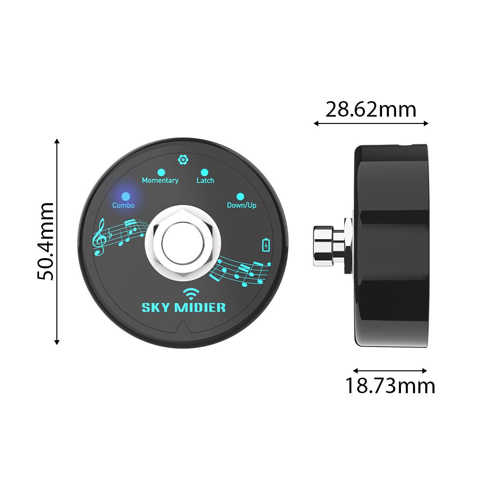 Педаль эффектов BT MIDI Мини-контроллер MIDI Программное обеспечение контроллер эффектов USB MIDI-контроллер
