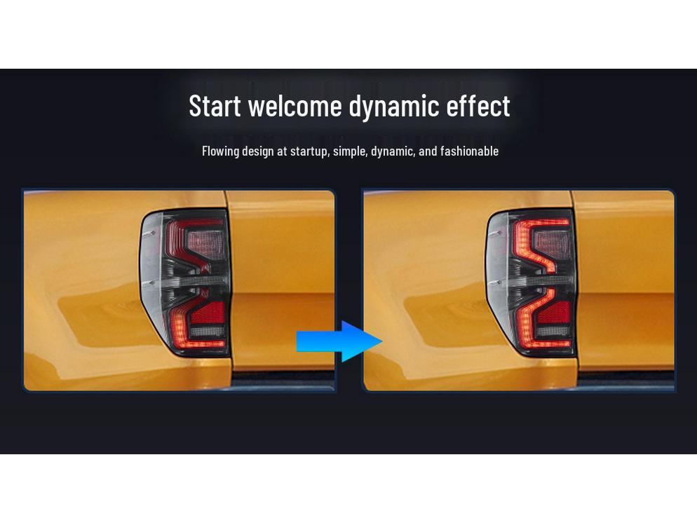 Светодиодный динамический указатель поворота задний фонарь для 2012-2018 Ford Everest Ranger T6