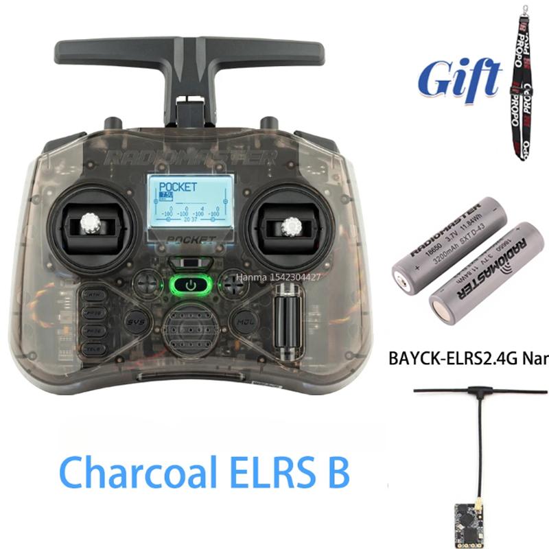 In Stock Radiomaster Pocket Hall ELRS/CC2500 Transmitter Remote Small Portable Collapsible Antenna Detachable Rocker M2 FCC