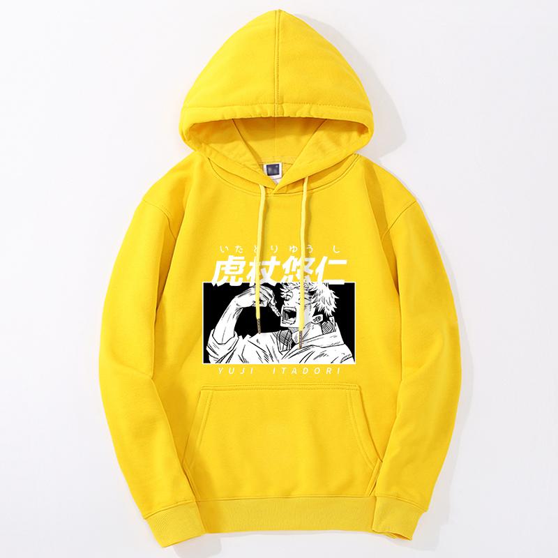 Аниме Магическая битва Годжо Сатору Графические худи Винтажные оверсайз худи с капюшоном Хип-хоп толстовка с длинными рукавами Мужская женская одежда