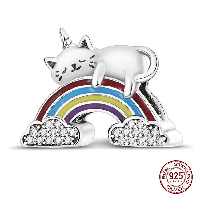 Новые туфли из серебра 925 пробы с сердечком на высоком каблуке с изображением животных, бусины, подходят для браслета-подвески, женские модные ювелирные изделия, изготовление