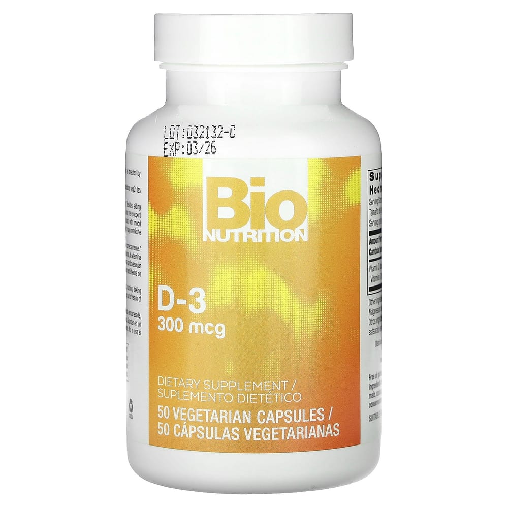 BioNutrition D-3 300 мкг Вегетарианские капсулы 50 таблеток