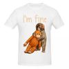 Unisex Sad Monkey Punch Meme With An Orange Toy Im Fine Trending T Shirt Vintage Cotton Unisex Clothing