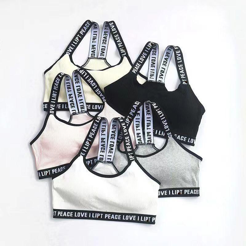 Женский тонкий дышащий противоударный спортивный бюстгальтер на спине, нижнее белье для девочек, учащихся младших классов средней школы