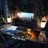 1Pc Heroic Battle Scene Gaming Mouse Pad Keyboard Desk Mat Non-slip Rubber Lock Edge Waterproof Computer Mousepad for Office Home Decor Y1507