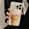 Летний бант Мороженое для чехла для мобильного телефона IPhone 16 15 Прозрачный для IPhone 17 Promax Блестящий 11 Мягкий