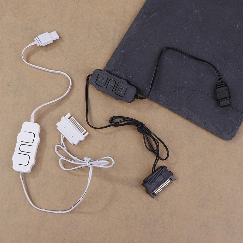 1 шт. контроллер Argb 5 В 3-контактный к источнику питания Sata мини-контроллер Rgb 3-контактный концентратор для корпуса процессора компьютера охлаждающий вентилятор светодиодный радиатор