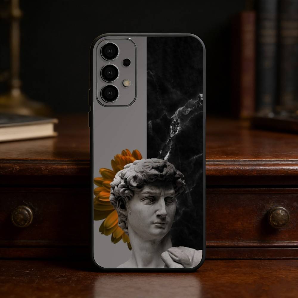 Art Aesthetic David Eyes phone Case For Samsung S25,24,21,22,23,30,Ultra,20,Plus,Fe,Lite,Note Soft Black Cover