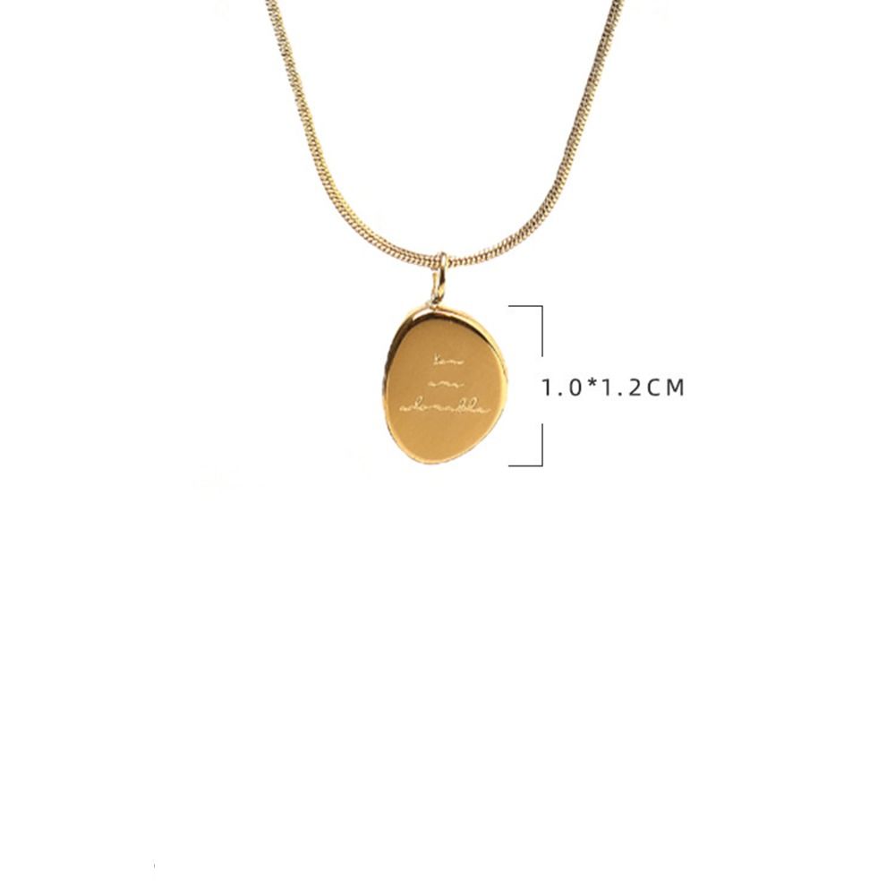 Ожерелья с маленькой круглой подвеской из титановой стали, минималистичная цепочка для ключиц, ожерелье с буквой, для девушек