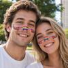Freckle Temporary Tattoos, Waterproof & Long Lasting Face Stickers, Rainbow Color Makeup Decals for Festival, Party, Halloween