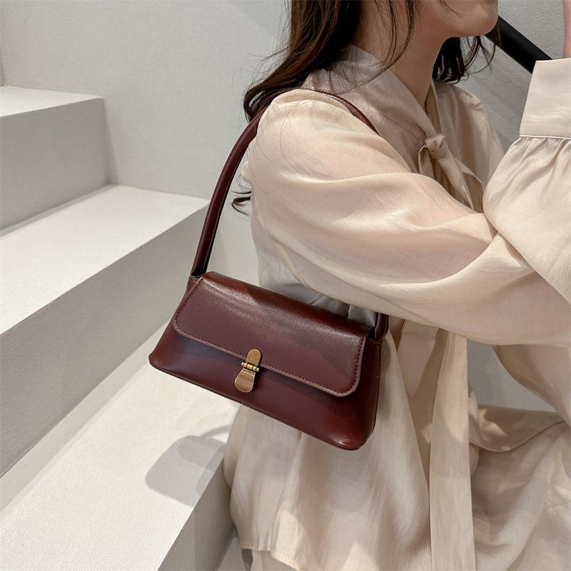 Ретро Нишевая Сумка-Багет - Весенняя Мода 2025: Трендовая корейская сумка под мышку, на одно плечо, ручная сумка для поездок на работу для женщин