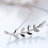 Korean Fashion Leaf Pendant Women and Men Couple Collarbone Necklace Jewelry
