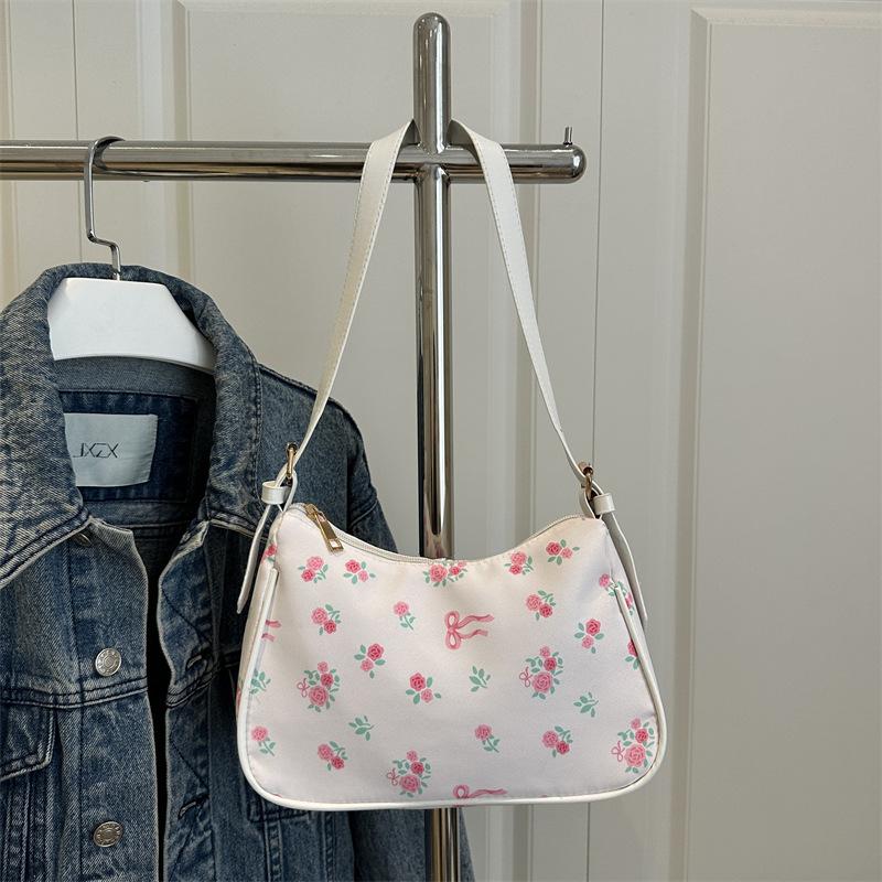 Women S Sweet Floral Small Square Underarm Shoulder Bag Daily Use