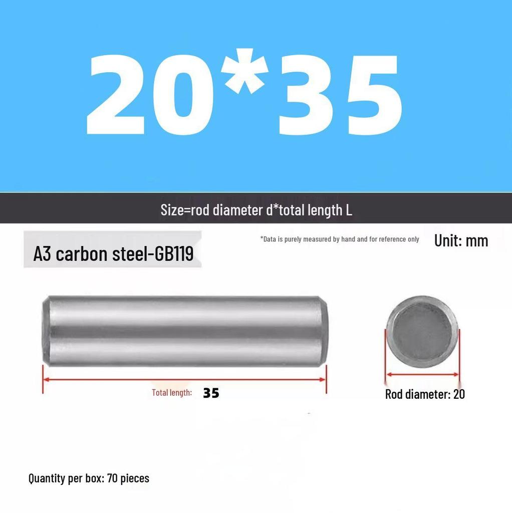 Цилиндрический штифт, GB119, A3, Натуральный, M16-M20 Полный ассортимент