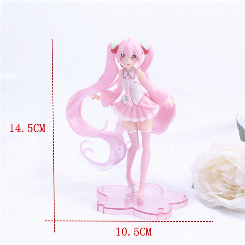 *New Anime Hatsune Miku Action Figure Kawaii Collection Model Pink Sakura Kawaiii Doll Collectible Toys Cake Decor