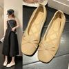 Дизайнерские женские туфли-лодочки, новые туфли на низком каблуке, женские туфли с квадратным носком, удобные туфли с неглубоким носком, осенние туфли-лодочки