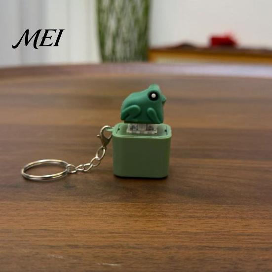 Portable Keychain Toy 1/2Pcs Seagull Mine Button Keychain, Rechargeable Fidget Clicker with Real Pocket-sized Stress Sound & LED Light, Mini
