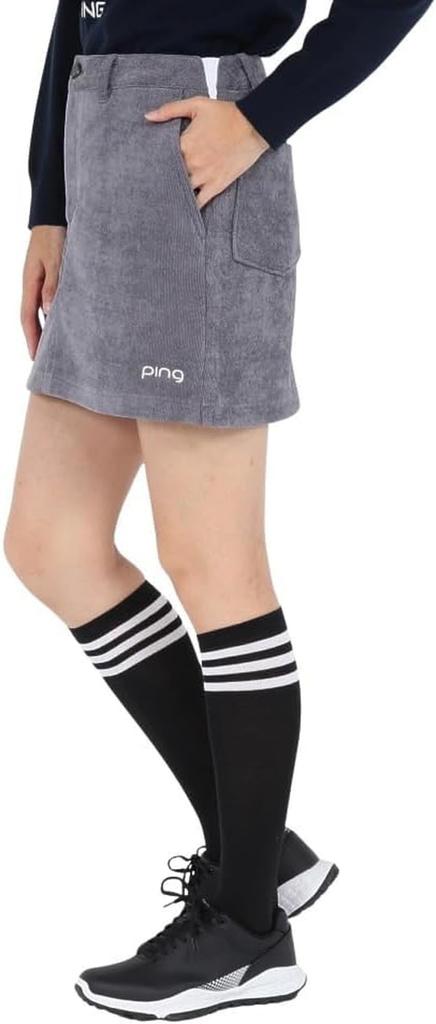 Ping Apparel Stretch Corduroy 020 Women's All-Way Skirt, Golf, Gray, 622-5234901,