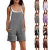 Rompers For Women Summer Casual Sleeveless Overall Comfy Loose Spaghetti Strap Romper Fashion Jumpsuit With Pockets