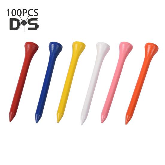 100 шт. деревянных ти для гольфа, уменьшающих трение и боковое вращение, аксессуар для гольфа для улучшения дальности и точности