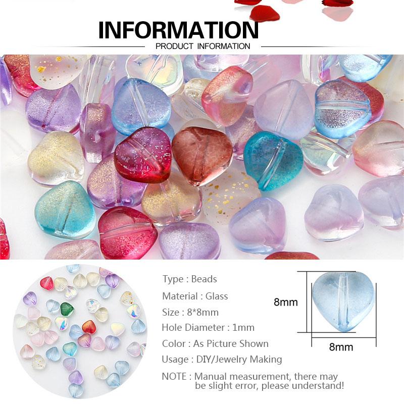 Главная Товары для вечеринок Браслеты Шпилька DIY Стеклянные бусины ручной работы Чешские популярные бусины цвета AB в форме сердца Серьги-разделители Горячая распродажа для изготовления ювелирных изделий