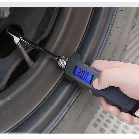 PINKJOY Digital Tire Pressure Gauge 230 PSI Heavy Duty Dual Head Stainless Steel Made For Truck And RV With Backlit LCD And Flashlight Car