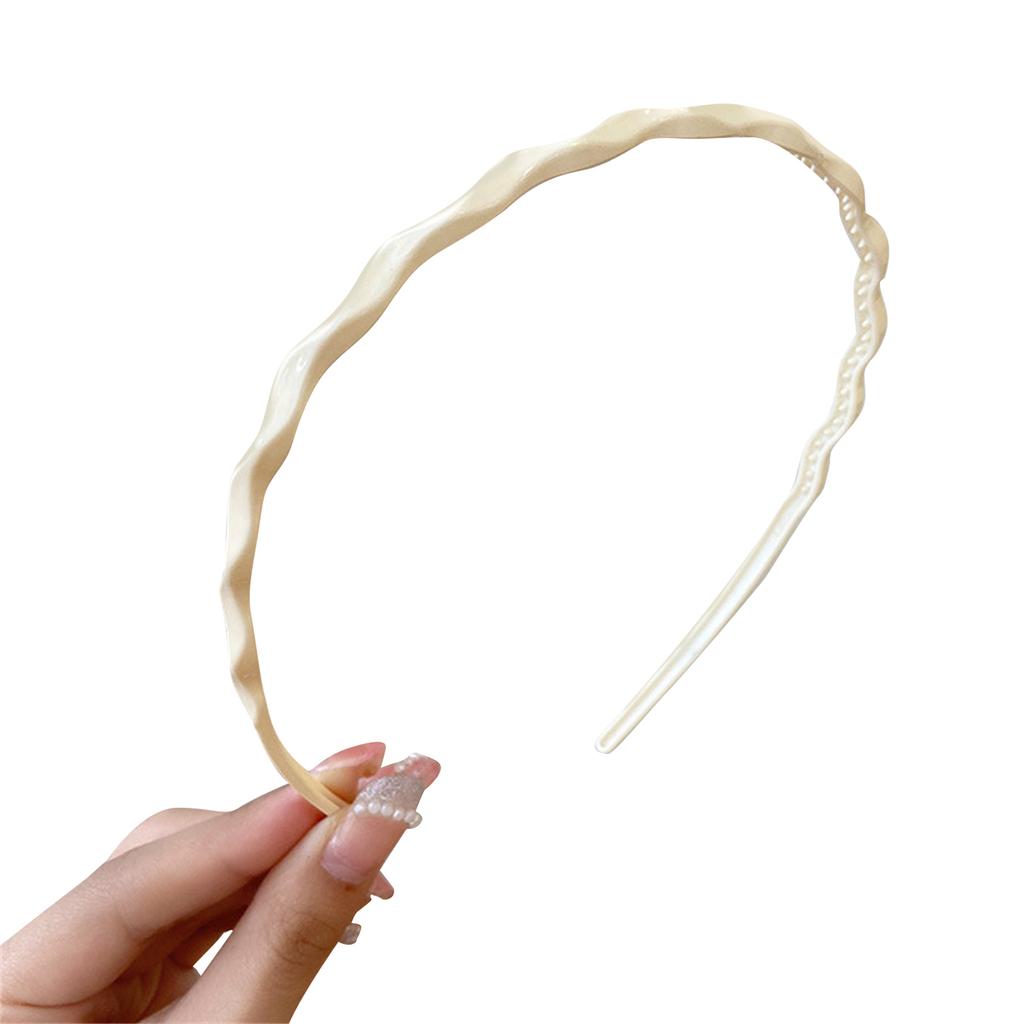 Thin Headband Non Slip Candygirl HeadBands for Girl Wavy HeadBand for Kid Candy Color Headband Plastic Hair Hoop