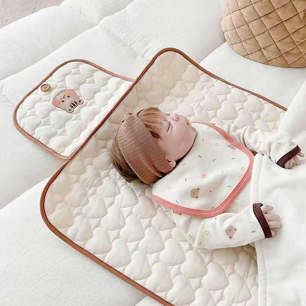 Korean Portable Foldable Cute Embroidered Baby Incontinence Pad
