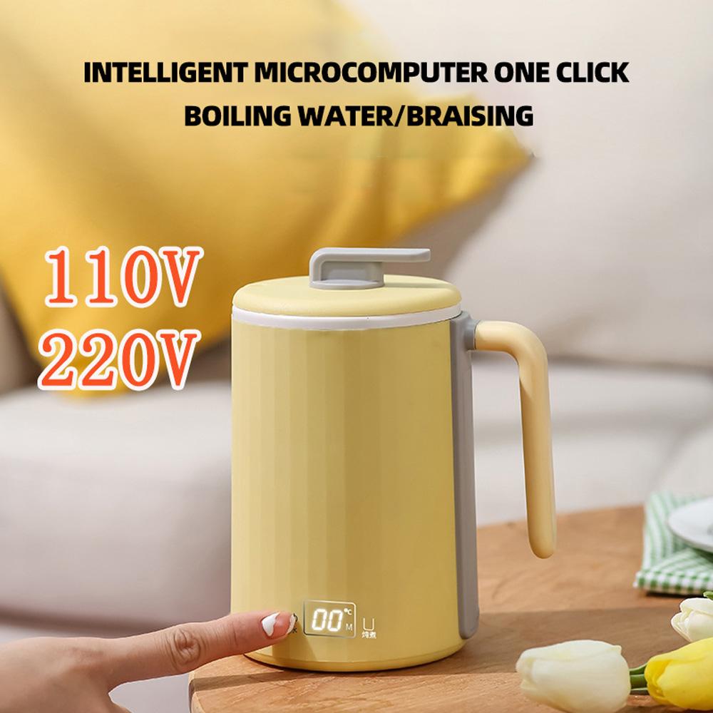 Мини-чашка для воды с электрическим подогревом из нержавеющей стали, многофункциональная чашка для здоровья, чашка с антипригарным покрытием, бытовой электрический чайник для тушения