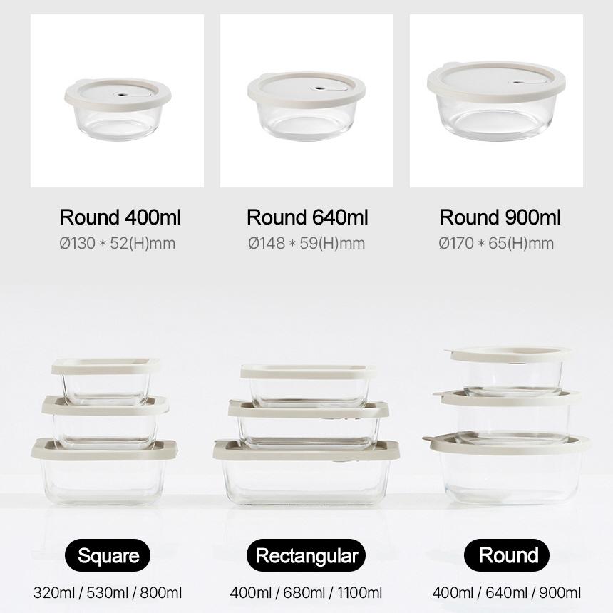 Стеклянный контейнер для хранения продуктов Corelle Square 3 шт. (320ml) BPA бесплатно