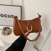 Stylish Minimalist Casual Single Shoulder Bag Underarm Bag With Contrast Stitching Elements