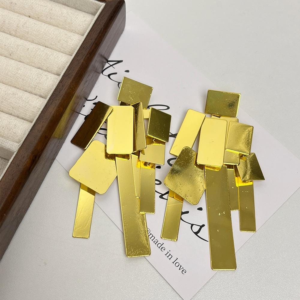 Square Geometric Tassels Dangle Earrings Holiday Party Jewelry Stud Earrings Women Gifts