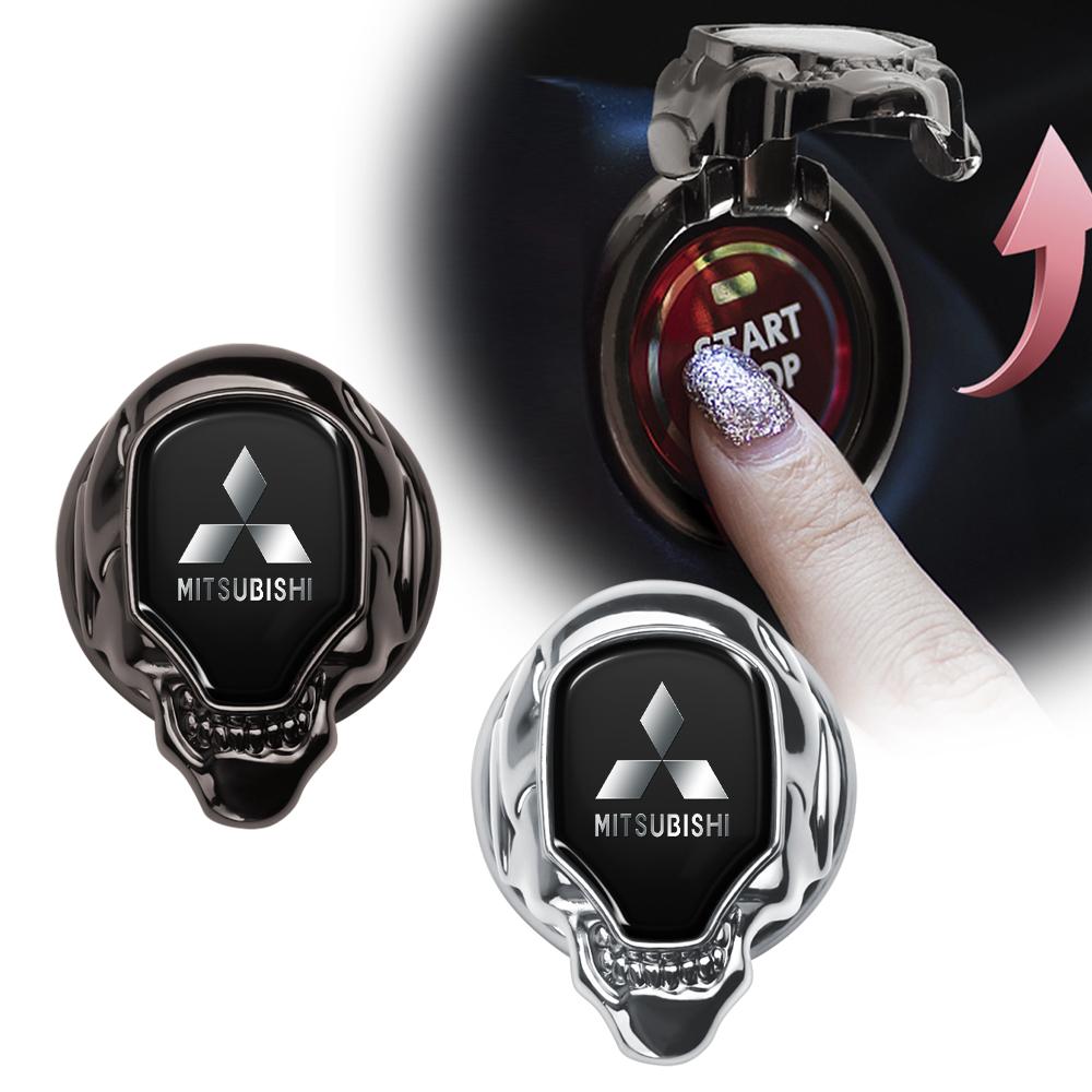 cyptax1 Car Engine Ignition Switch Button One-touch Start Cover Interior Protect Cap Sticker For Mitsubishi Ralliart X EX ASX L200 Colt