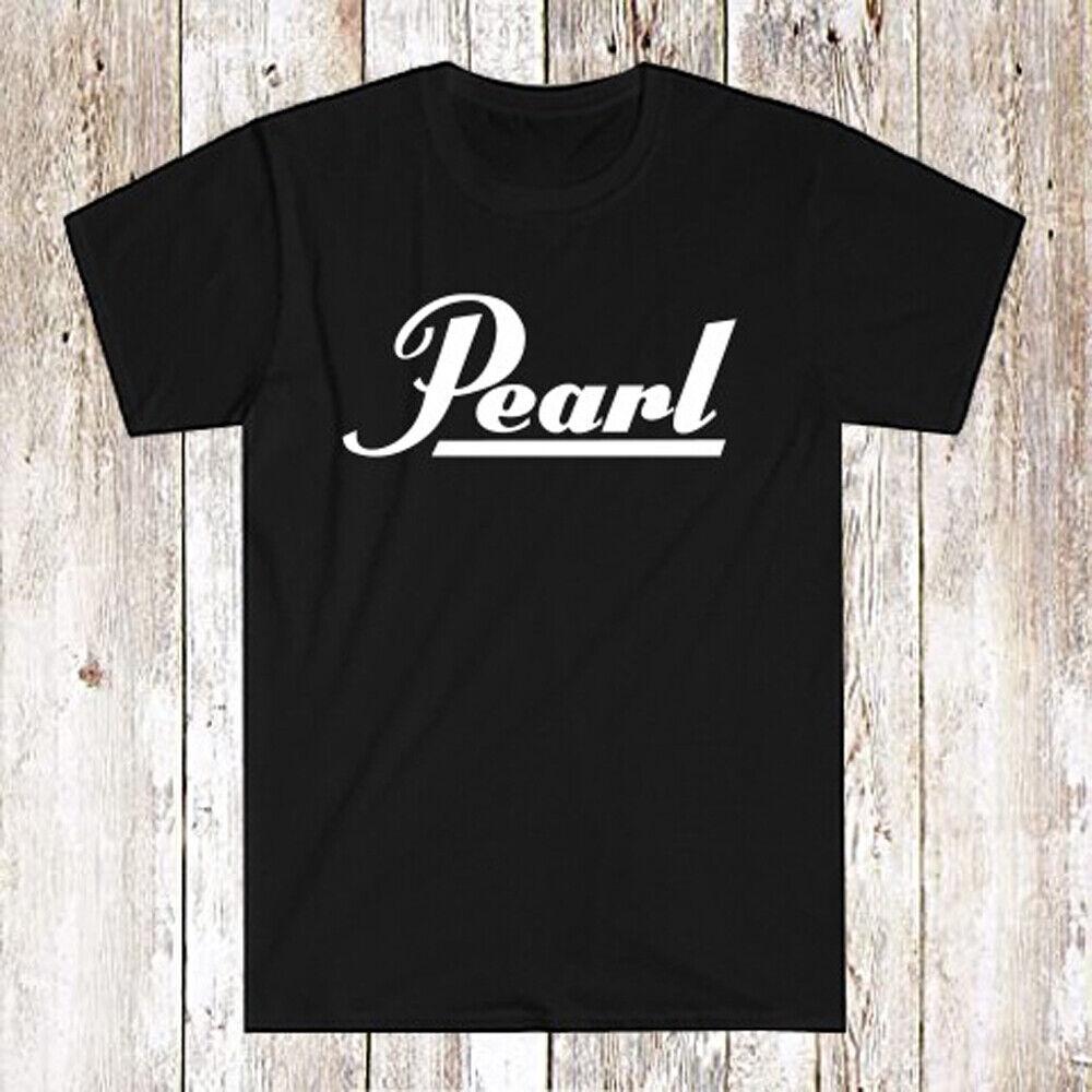 Pearl Drums Drumheads Men's Black T-Shirt Size S-4XL Unisex T-Shirt