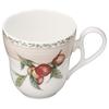 Noritake Кружка и тарелка (Парный набор) - Тарелка 19 см и кружка 375 мл, дизайн «Фруктовый сад», две кружки и две тарелки, тонкий фарфор (Белый с оттенком), M9719/4911-12