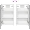 Bathroom Mirror Cabinet White 30 x 10.5 x 50 cm Particleboard