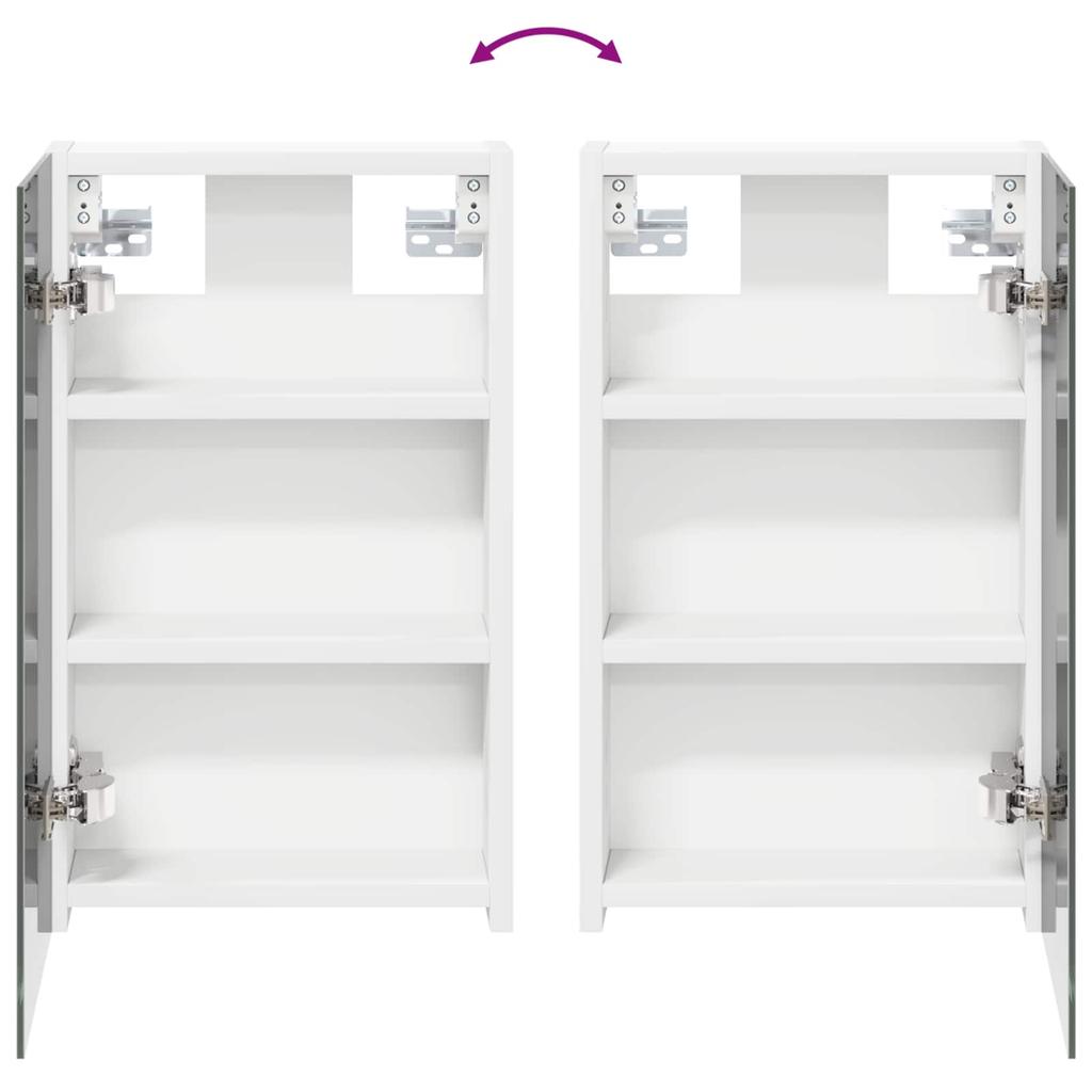 Bathroom Mirror Cabinet White 30 x 10.5 x 50 cm Particleboard