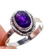 Natural African Amethyst Gemstone Handmade 925 Solid Silver Gift Ring S.9 M8k56