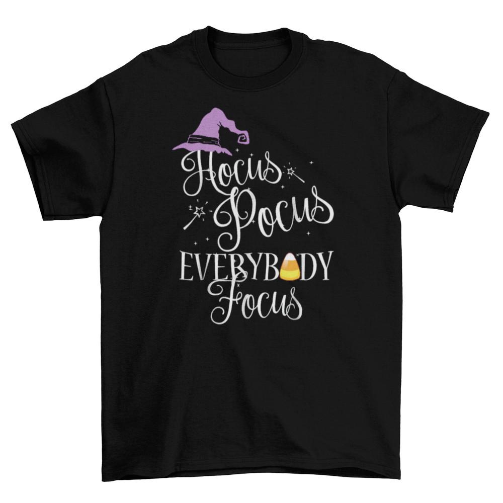 Hocus Pocus Teacher T-Shirt Unisex Cotton Adult Funny Halloween Fall Candy New