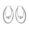 Butterfly Hoop Earrings With Zircon Fashion Women's Copper Silver Plated Hollow Earrings Jewelry for Wedding Engagement Party
