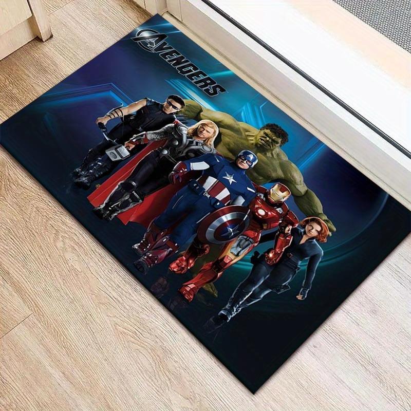 1pc Avengers Pattern Area Rug Soft Flannel Floor Mat for Living Room,Office,Bedroom and Carpet,Sofa Coffee Table Floor Mat